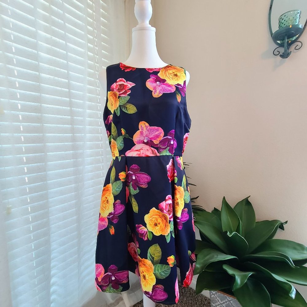 Floral Satin Dress